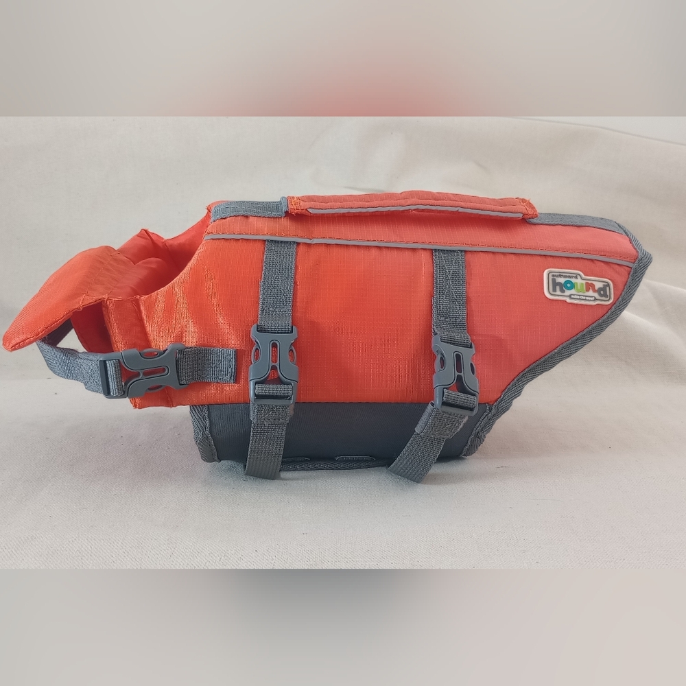 Outward Hound Pet Life Vest in Orange and Gray Size Small